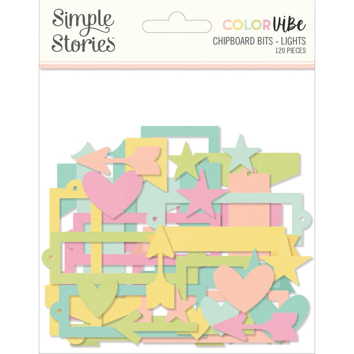 Simple Stories Color Vibe - Lights Chipboard Bits & Pieces