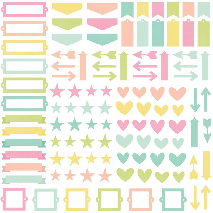 Simple Stories Color Vibe - Lights Chipboard Bits & Pieces