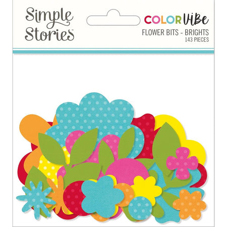 Simple Stories Color Vibe - Brights Flower Bits & Pieces