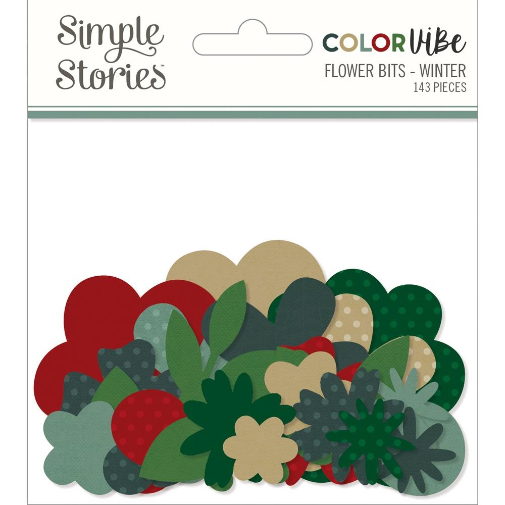 Simple Stories Color Vibe - Winter Flower Bits & Pieces
