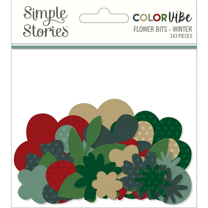 Simple Stories Color Vibe - Winter Flower Bits & Pieces