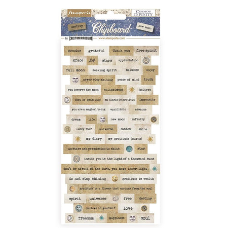 Stamperia Cosmos Infinity - Chipboard