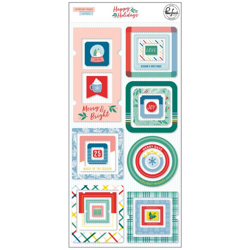 Pinkfresh Studio Happy Holidays - Chipboard Frames