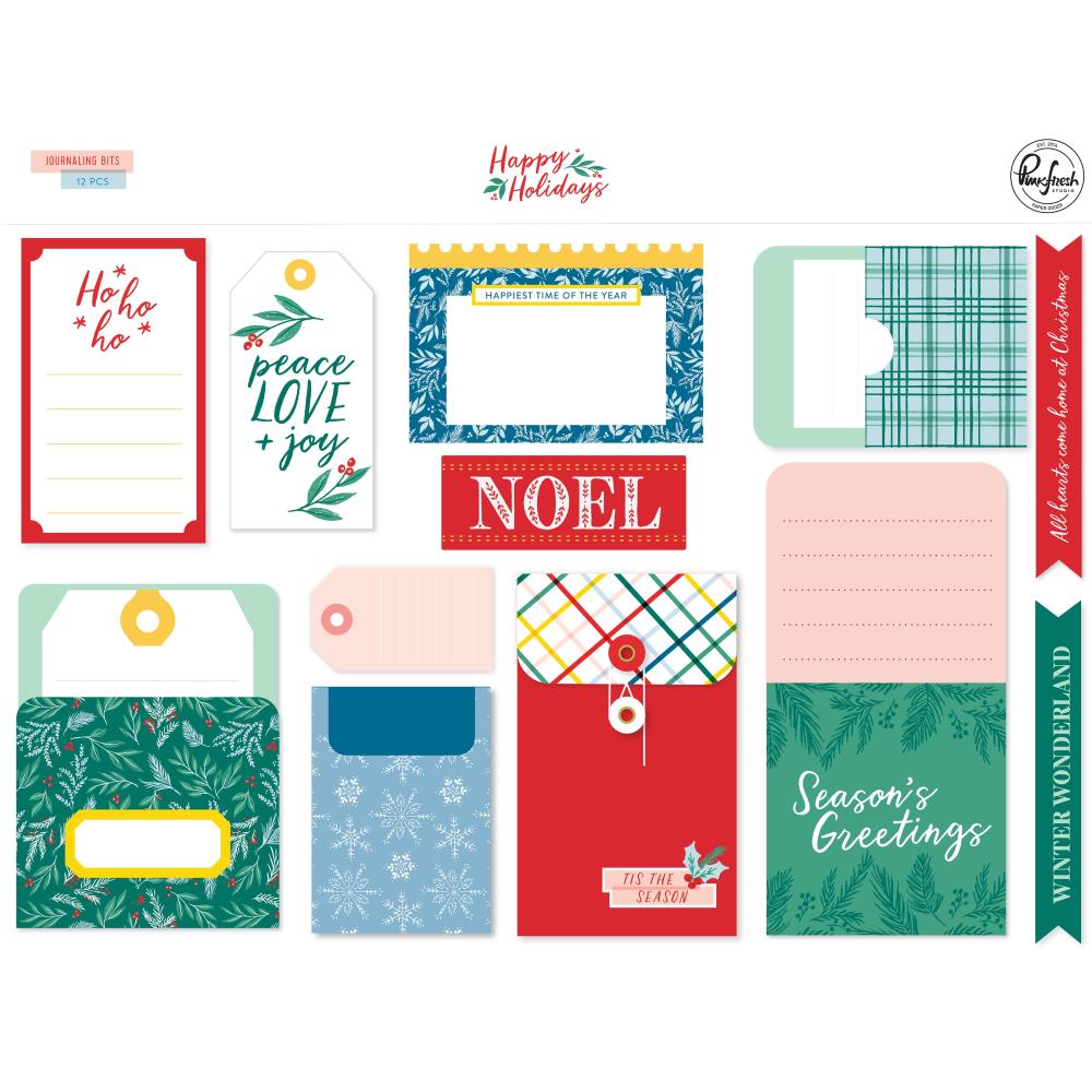 Pinkfresh Studio Happy Holidays - Journaling Bits
