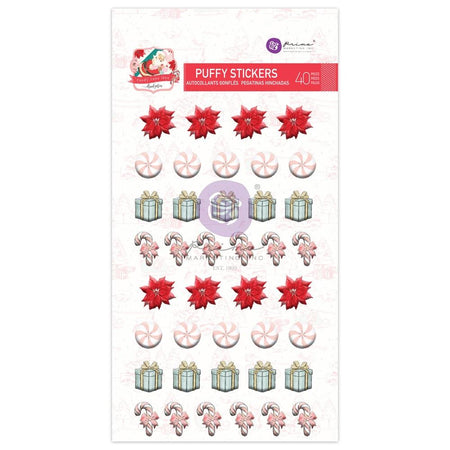 Prima Candy Cane Lane - Puffy Stickers (40 pieces)