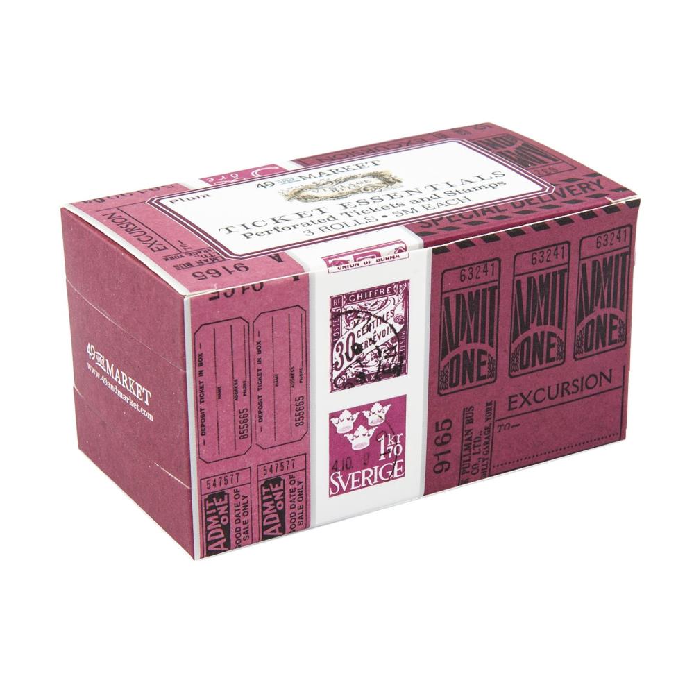 49 & Market Vintage Bits Essential Tickets - Plum