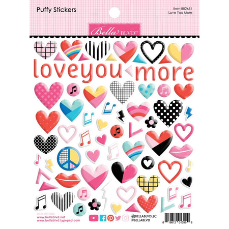 Bella Blvd Our Love Song - Love You More Puffy Stickers