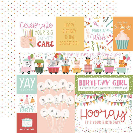 Echo Park A Birthday Wish Girl - Multi Journaling Cards