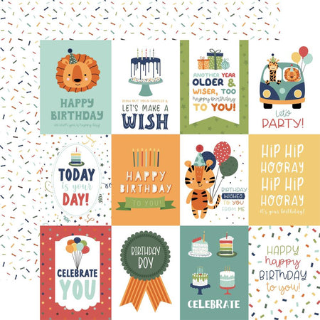 Echo Park A Birthday Wish Boy - 3x4 Journaling Cards