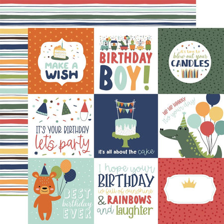 Echo Park A Birthday Wish Boy - 4x4 Journaling Cards