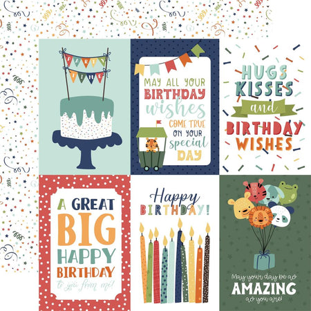 Echo Park A Birthday Wish Boy - 4x6 Journaling Cards