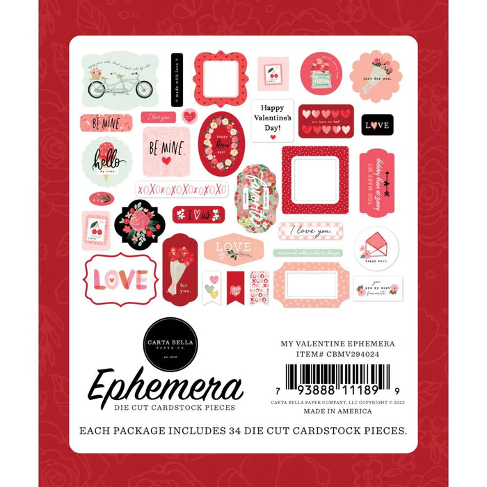 Carta Bella My Valentine - Ephemera Icons