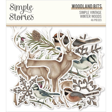 Simple Stories Simple Vintage Winter Woods - Woodland Bits & Pieces