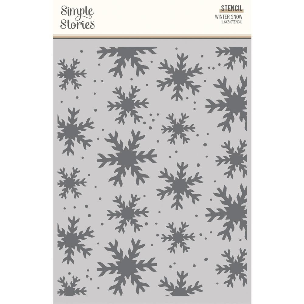 Simple Stories Simple Vintage Winter Woods - Winter Snow 6x8 Stencil