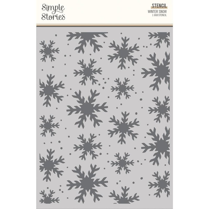 Simple Stories Simple Vintage Winter Woods - Winter Snow 6x8 Stencil