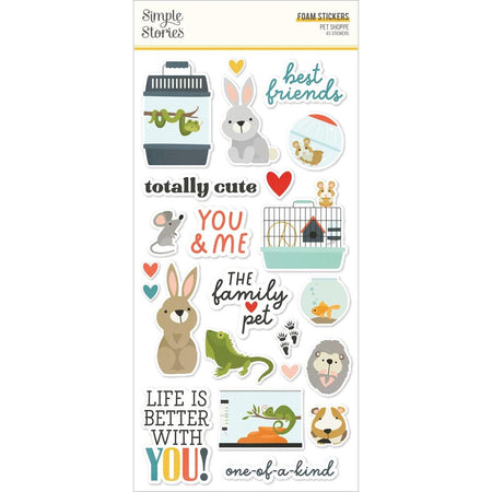 Simple Stories Pet Shoppe - Foam Stickers