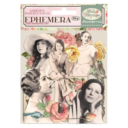 Stamperia Rose Parfum - Adhesive Paper Cut Outs Frames & Ladies