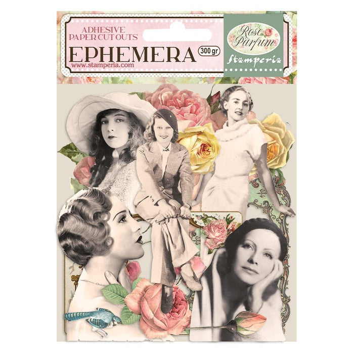 Stamperia Rose Parfum - Adhesive Paper Cut Outs Frames & Ladies