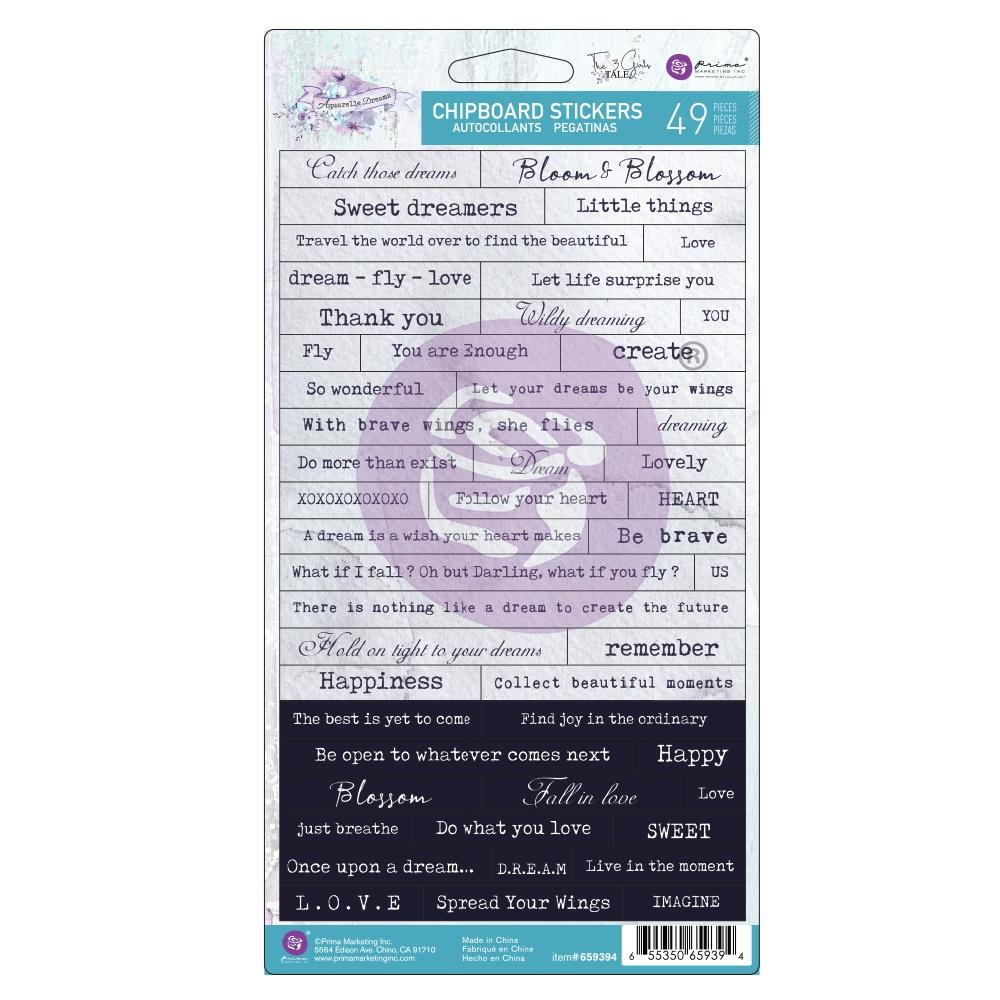 Prima Aquarelle Dreams - Chipboard Stickers