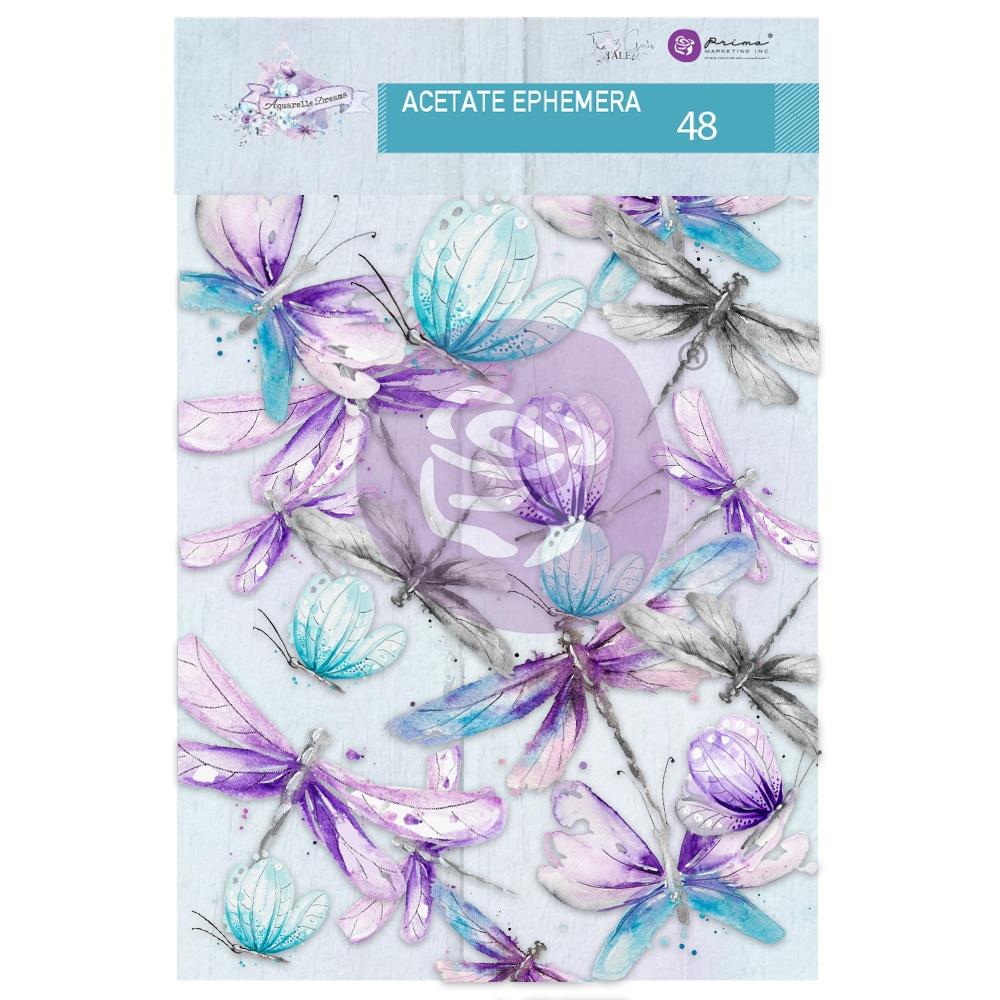 Prima Aquarelle Dreams - Acetate Dragonflies Ephemera