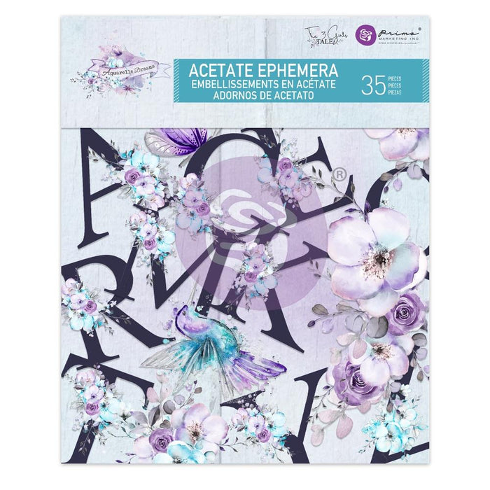 Prima Aquarelle Dreams - Acetate Alphabet Ephemera