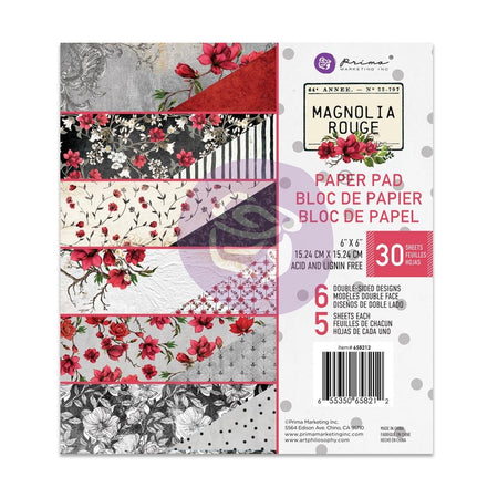Prima Magnolia Rouge - 6x6 Paper Pad