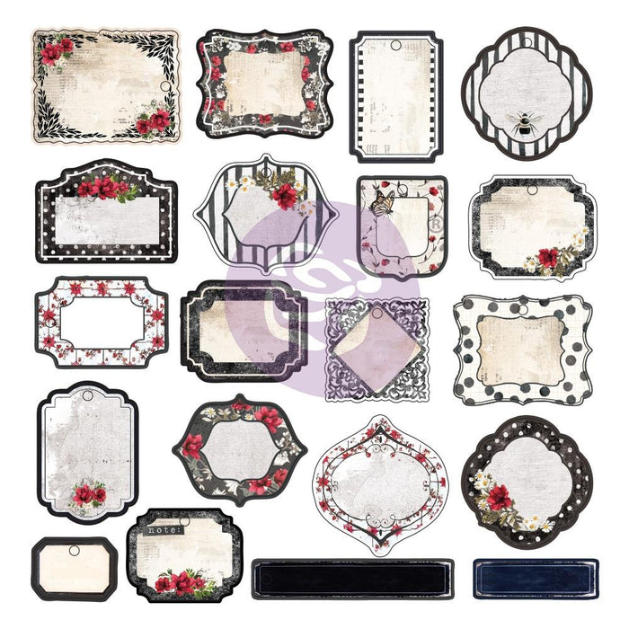 Prima Magnolia Rouge - Tag Ephemera