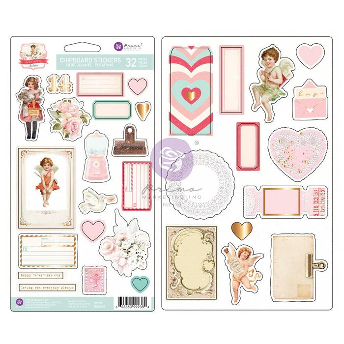 Prima Love Notes - Chipboard Stickers
