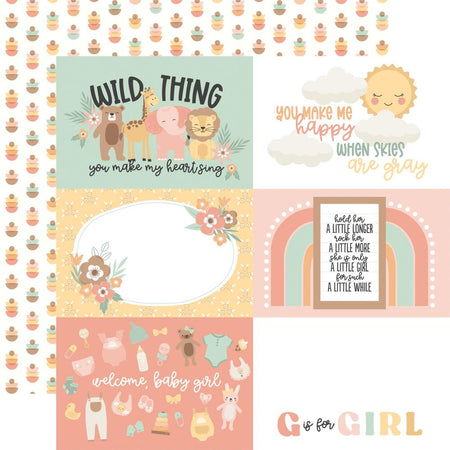 Echo Park Our Baby Girl - 6x4 Journaling Cards