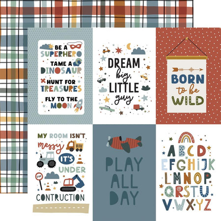 Echo Park Dream Big Little Boy - 4x6 Journaling Cards