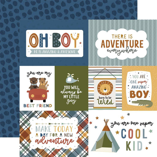 Echo Park Dream Big Little Boy - Multi Journaling Cards
