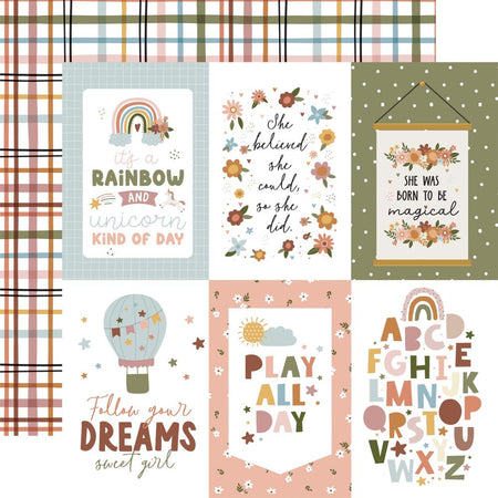 Echo Park Dream Big Little Girl - 4x6 Journaling Cards