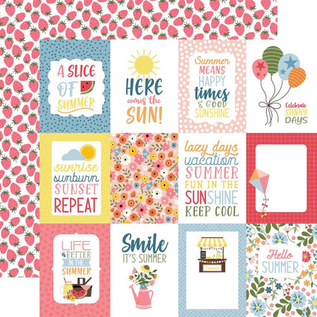Echo Park Here Comes The Sun - 3x4 Journaling Cards