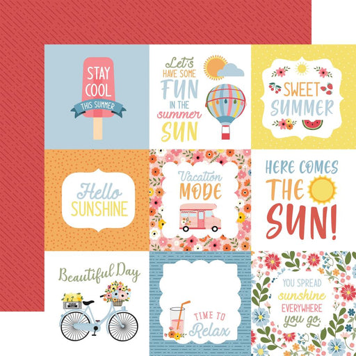 Echo Park Here Comes The Sun - 4x4 Journaling Cards