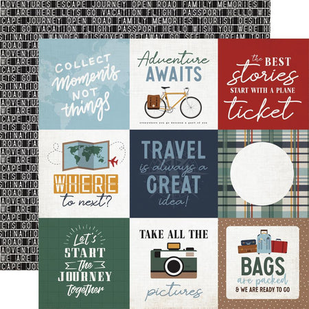 Echo Park Let's Go Travel - 4x4 Journaling Cards