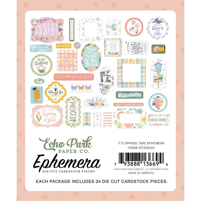 Echo Paper It's Spring Time - Ephemera Icons