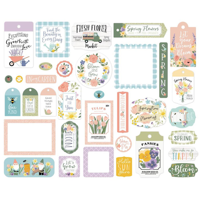 Echo Paper It's Spring Time - Ephemera Frames & Tags