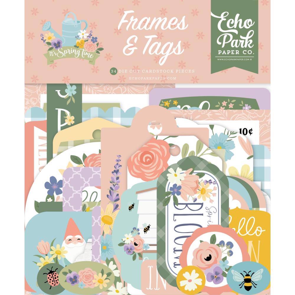 Echo Paper It's Spring Time - Ephemera Frames & Tags