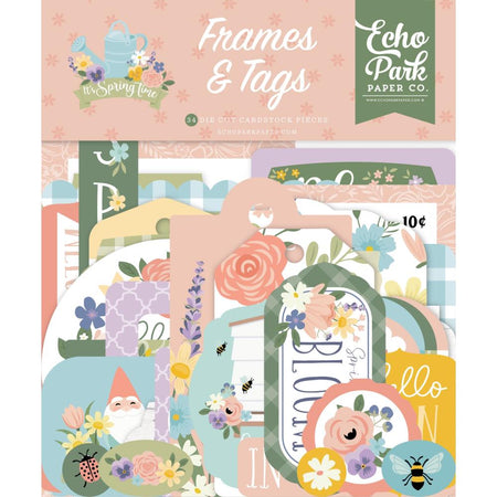 Echo Paper It's Spring Time - Ephemera Frames & Tags