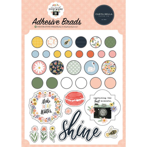 Carta Bella Here, There & Everywhere - Decorative Brads