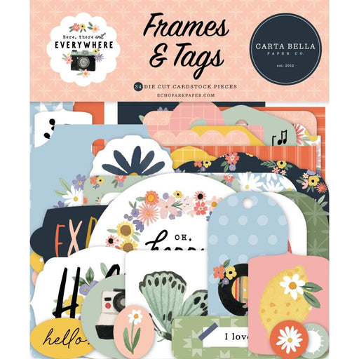 Carta Bella Here, There & Everywhere - Ephemera Frames & Tags