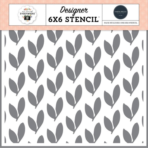 Carta Bella Here, There & Everywhere - Lovely Leaves Stencil