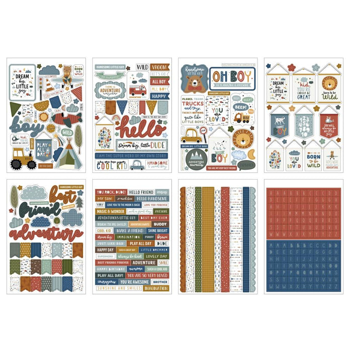 Echo Park Dream Big Little Boy - Sticker Book