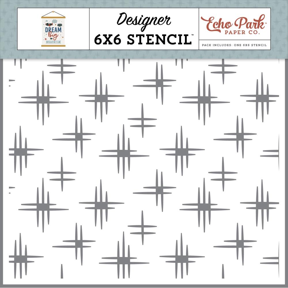 Echo Park Dream Big Little Boy - My Sons Scribbles Stencil