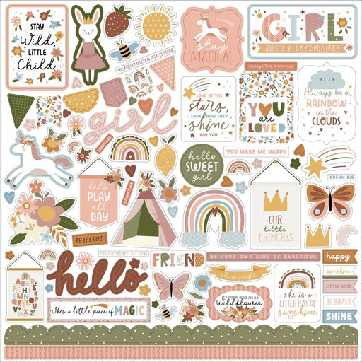 Echo Park Dream Big Little Girl - Element Stickers
