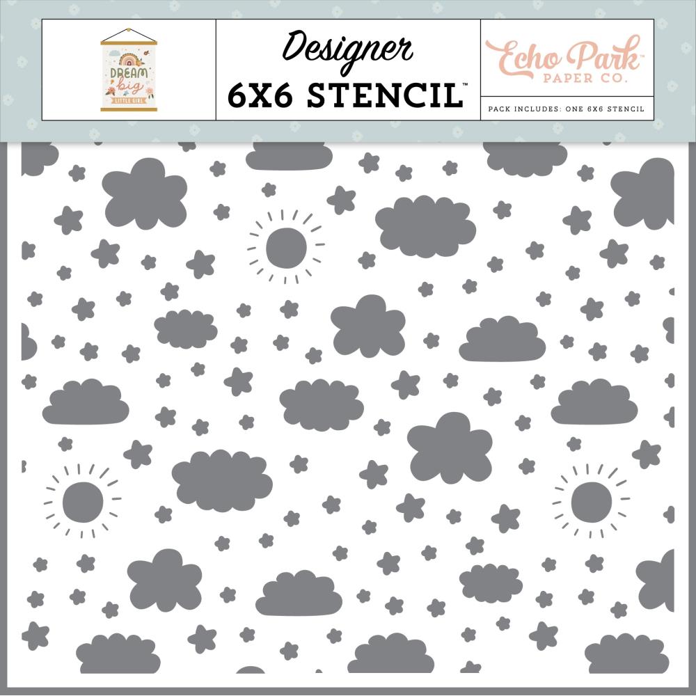 Echo Park Dream Big Little Girl - Little Ray Of Sunshine Stencil