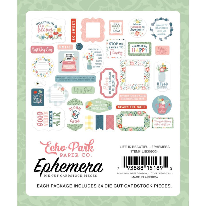 Echo Park Life Is Beautiful - Ephemera Icons