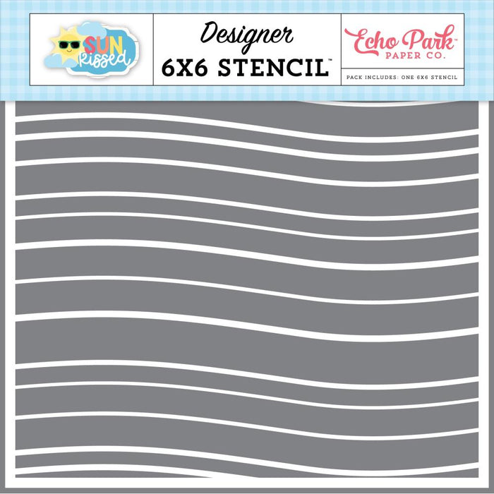 Echo Park Sun Kissed - Good Vibes Waves Stencil