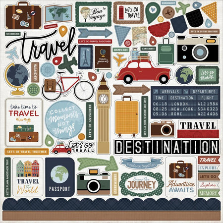 Echo Park Let's Go Travel - Element Stickers