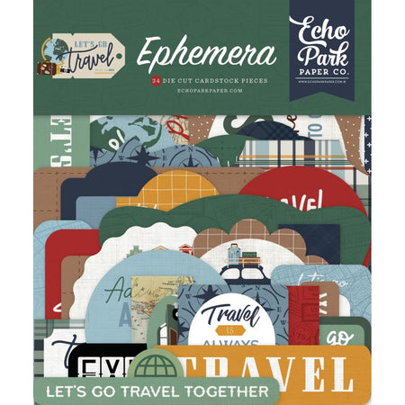 Echo Park Let's Go Travel - Ephemera Icons